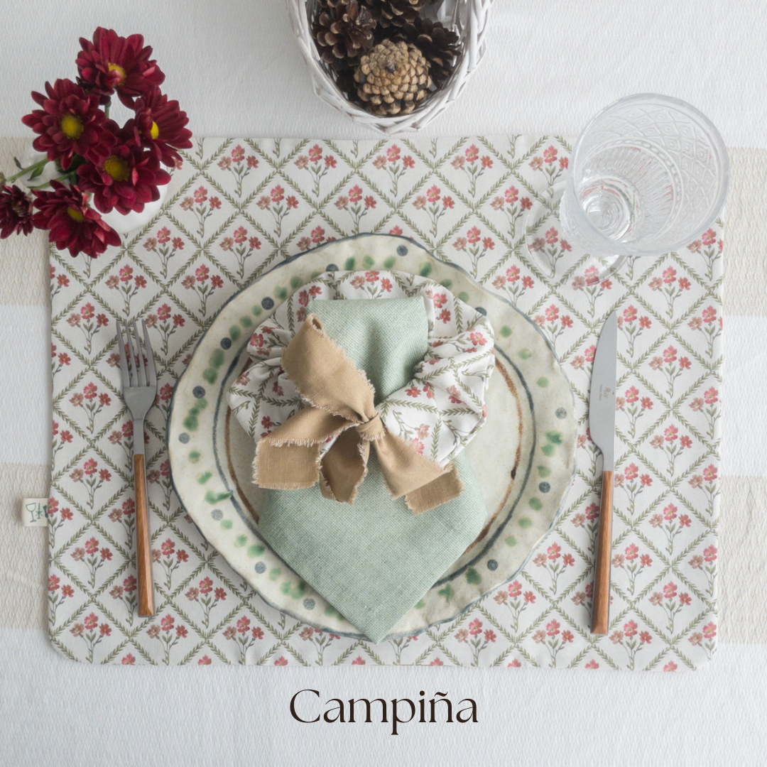 Mantel resinado reversible Verbena-Campiña