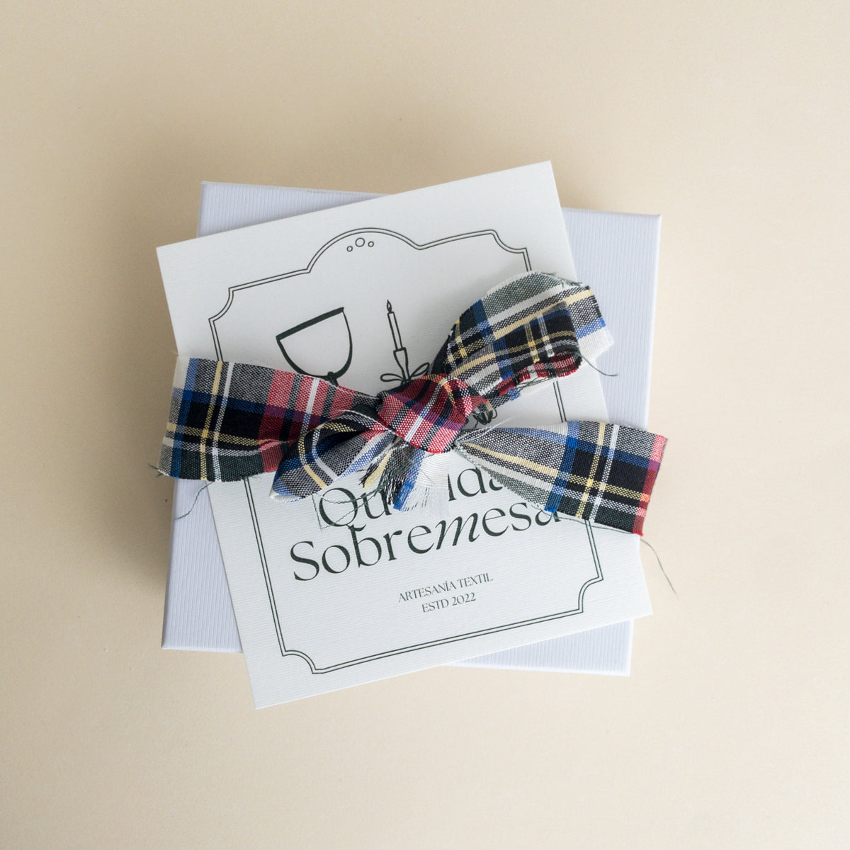 Pack de 2 servilletas bordadas Mamá y Papá