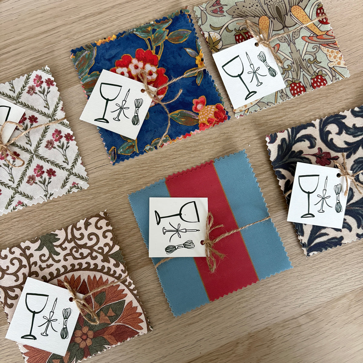 Pack de 4 posavasos resinados cuadrados